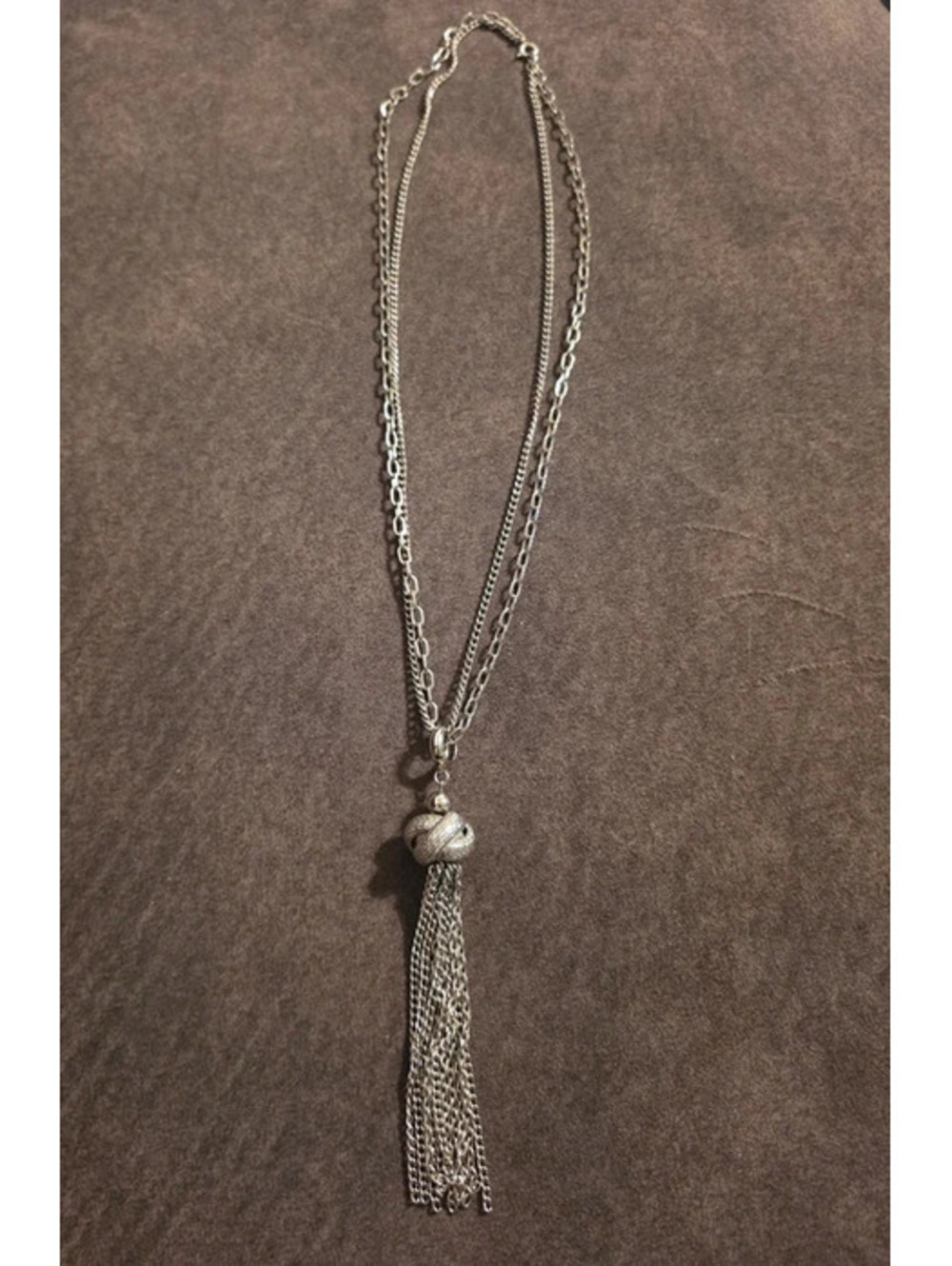 vintage silver-tone multi-strand chain